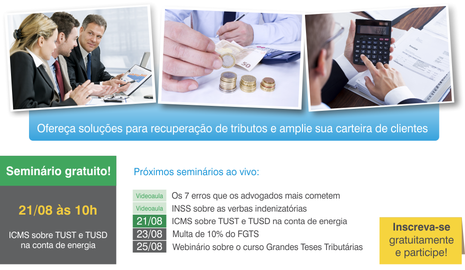 Seminários sobre recuperação de tributos